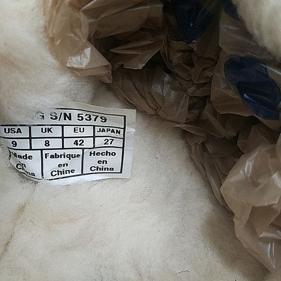 UGG ascot dark brown leather men's shearling lined slippers, size 9 - Picture 8 of 10